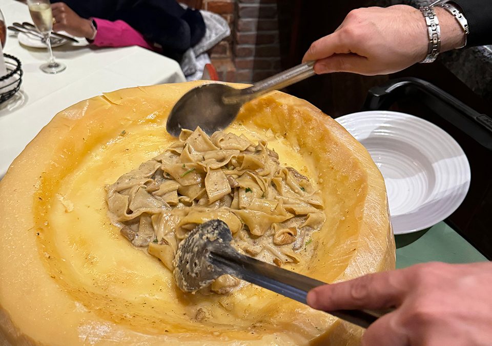 cheese wheel pasta in san diego
